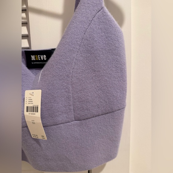 NWT lilac crop sweater tank - Picture 3 of 8